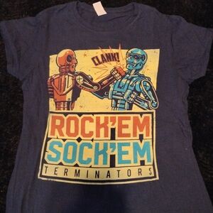 Gildan Kids Blue Rock 'Em Sock 'Em T-Shirt